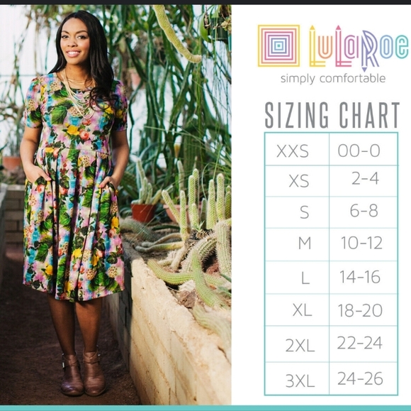 Lularoe, Amelia Dress , Multicolor Diamond Print, Size Medium - Picture 7 of 9